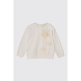 Panço Kız Bebek Aksesuar Detaylı Ekru Sweatshirt