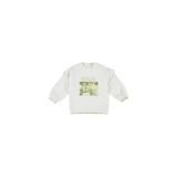 Panço Kız Bebek Baskılı Beyaz Sweatshirt