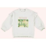 Panço Kız Bebek Baskılı Sweatshirt - Beyaz - 0 - 6 Ay