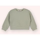 Panço Kız Bebek Bisiklet Yaka Haki Sweatshirt - Yeşil - 4 Yaş