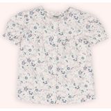 Panço Kız Bebek Çiçek Desenli Beyaz Bluz - 0 - 6 Ay