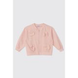Panço Kız Bebek Çiçek Motifli Pembe Sweatshirt