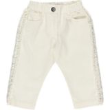 Panço Kız Bebek Düğmeli Pantolon - Beyaz - 6 - 12 Ay