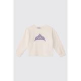 Panço Kız Bebek Ekru-Mor Sweatshirt