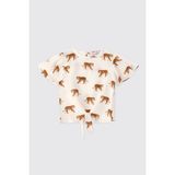 Panço Kız Bebek Ekru-Taba Bluz - Ekru - Taba - 3 Yaş
