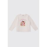 Panço Kız Bebek Ekru Tişört - Bej - 0 - 6 Ay
