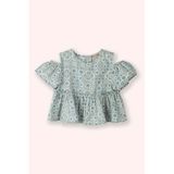 Panço Kız Bebek Etnik Desenli Yeşil Bluz 0-6 Ay (56-62 cm)