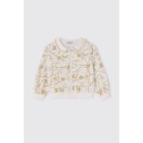 Panço Kız Bebek Fermuarlı Beyaz Sweatshirt