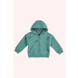 Panço Kız Bebek Fermuarlı Yeşil Sweatshirt
