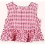 Panço Kız Bebek Fırfır Detaylı Nar Bluz - Kırmızı