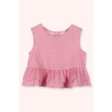 Panço Kız Bebek Fırfır Detaylı Nar Bluz