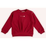 Panço Kız Bebek Kırmızı Sweatshirt Nakış Detaylı Truvakar Kol Yumuşak Doku ile Rahat Kullanım - 6 Ay