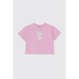 Panço Kız Bebek Kısa Kolu Pembe Tişört - 3 Yaş