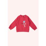 Panço Kız Bebek Nakış Detaylı Kırmızı Sweatshirt