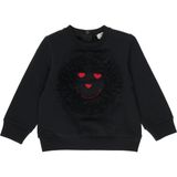 Panço Kız Bebek Nakış Detaylı Sweatshirt - Siyah - 0 - 6 Ay