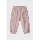 Panço Kız Bebek Nakışlı Müslin Pembe Pantolon