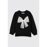Panço Kız Bebek Siyah Sweatshirt - 2 Yaş