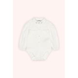 Panço Kız Bebek Yakalı Nakış Detaylı Ekru Body Gömlek 12-18 Ay (80-86 cm)
