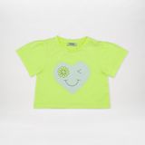 Panço Kız Çocuk Baskı Detaylı T-Shirt - 4 Yaş - Sarı