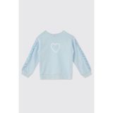 Panço Kız Çocuk Bisiklet Yakalı Mavi Sweatshirt - 7 Yaş