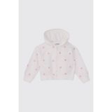 Panço Kız Çocuk Çiçek Baskılı Beyaz Sweatshirt