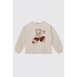 Panço Kız Çocuk Ekru Sweatshirt
