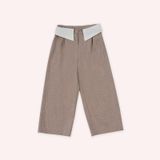 Panço Kız Çocuk Kahve Düğmeli Pantolon 8 Yaş (128 cm)