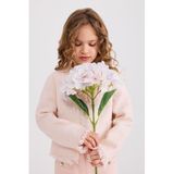 Panço Kız Çocuk Tüvit Pembe Ceket 7 Yaş (122 cm)