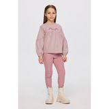 Panço Kız Çocuk Uzun Kollu Pudra Tişört - Pembe - 9 Yaş