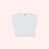 Panço Tişört Kolsuz Tişrört Kız Çocuk Lastikli T-shirt Beyaz