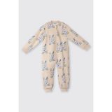 Panço Unisex Bebek Desenli Bej Uyku Tulumu - Krem