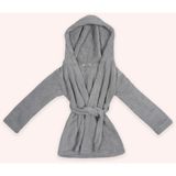 Panço Unisex Gri Peluş Sabahlık - 6 Yaş