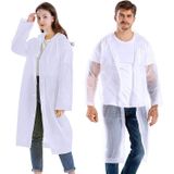 Panço yağmurluk, üniseks, tekrar kullanılabilir, şeffaf, PEVA taşınabilir, su geçirmez yağmurluk, nefes alır, seyahat, yürüyüş, bisiklet ve kamp için (Beyaz)