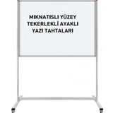 Panda 120 x 140 Cm Mıknatıslı Yüzey Sabit Ayaklı Tekerlekli Yazı Tahtası Pano Beyaz