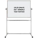Panda 120 x 200 Cm Çelik Emaye Yüzey Mobil Yazı Tahtası 360° Dönerli