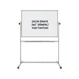 Panda 120X140 Cm Çelik Emaye Yüzey Mobil Yazı Tahtası 360° Dönerli