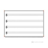 Panda 120x240 Müzik Çizgili ve Güzel Yazı Çizgili (Dijital Baskılı) Yazı Tahtası