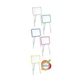 Panda 35 x 45 Gökkuşağı Çerçeve Sabit Ayaklı Yazı Tahtası 1 Adet Laminat Renkli Tasarım (PAN130)