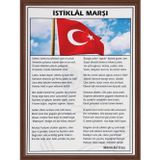 Panda 35X50 Cm Atatürk Köşesi Mdf Çerçeveli Istiklal Marşı Tablo