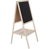 Panda 35X50 cm Eko Ahşap Ayaklı Çatı Tipi Yazı Tahtası SIYAH-PAN299S
