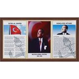 Panda 3'lü Milli Levha MDF Çerçeve Pan-424 45x90 Renkli ve Şık Tasarım