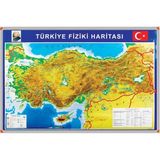Panda 402 Alüminyum Çerçeveli Gri Türkiye Fiziki Haritası