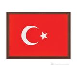 Panda 407 MDF Çerçeve ile 35X50 Ölçülerinde Kırmızı Renkli Türk Bayrağı