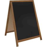 Panda 50 x 70 cm Ahşap Ayaklı Çatı Tipi Yazı Tahtası Siyah