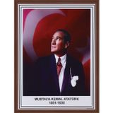 Panda 50X70 Cm Atatürk Köşesi Mdf Çerçeveli Atatürk Portresi Tablo