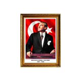 Panda 60 x 80 CM Yaldızlı Çerçeveli Atatürk Portre Tablo Pano - pan640