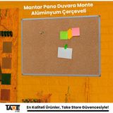 Panda 60x300 Duvara Monte Alüminyum Çerçeveli Mantar Pano