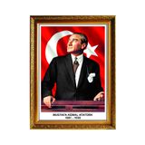 Panda 60X80 CM YALDIZLI ÇERÇEVELİ ATATÜRK PORTRE TABLO PANO-PAN640