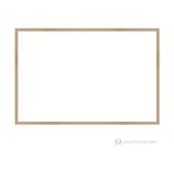 Panda 60X90 Naturel Ahşap Çerçeve Yazı Tahtası - Beyaz-