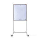 Panda 65X100 (Flip) Tekerlekli Sabit Yazı Tahtası Ayaklı - Beyaz